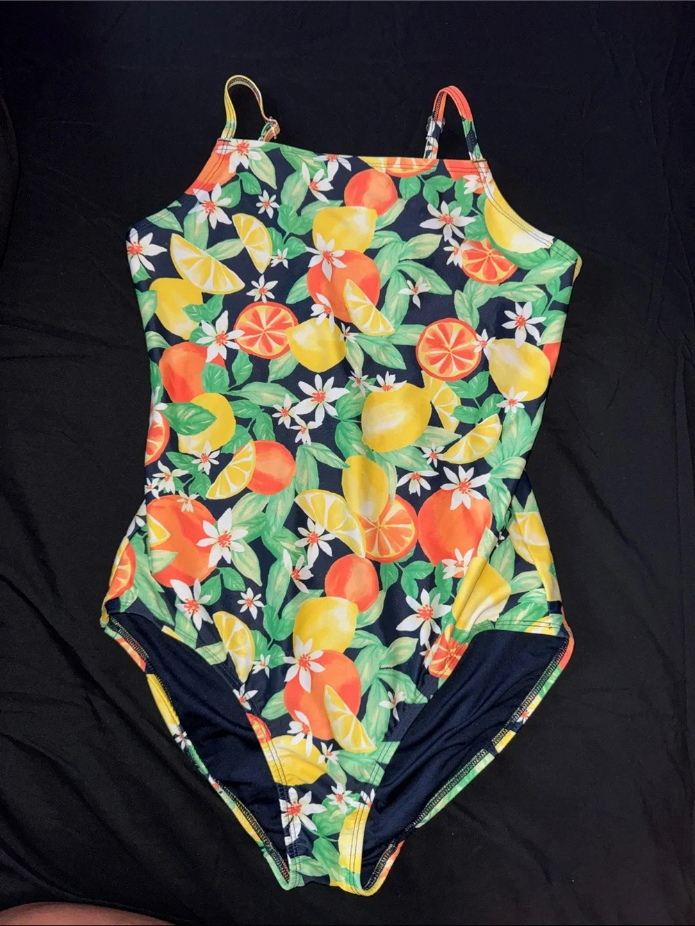 Old Navy Kids Citrus One-Piece Swimsuit - Yellow, Orange, Green